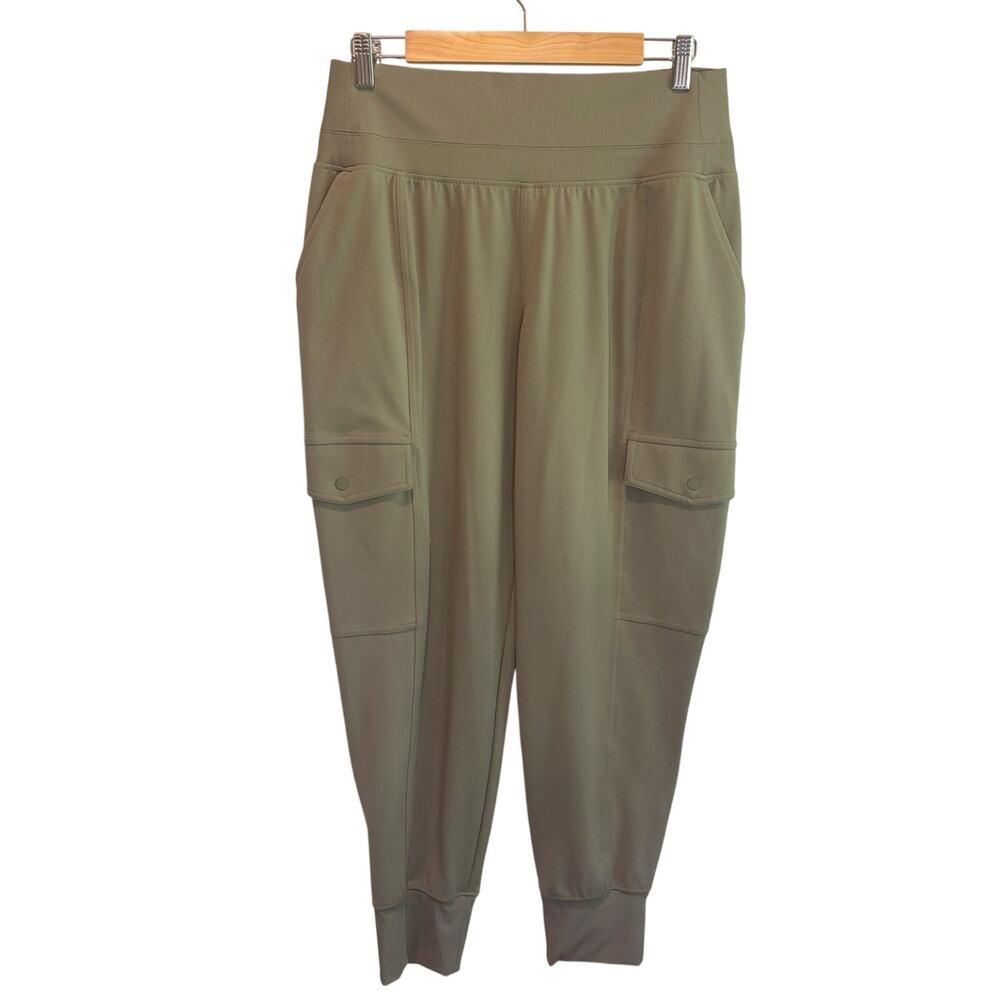Athleta Venice Moss Green High Rise Cargo Jogger Pant - size Large